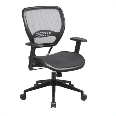 Office Star SPACE Collection: Air Grid Deluxe Task Chair in Black