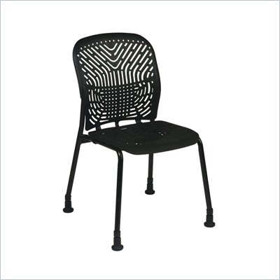 Office Star 801 Raven Visitors Chair w/ BF & Glides (Set of 2)