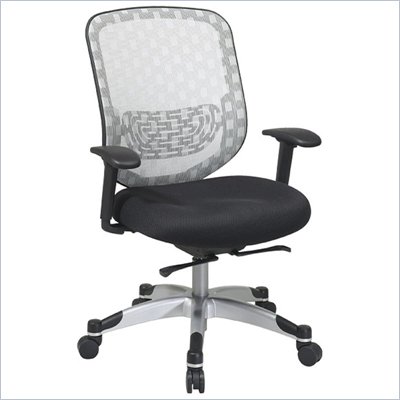 Office Star 829 White DuraGrid Back w/ Black Mesh Seat Chair