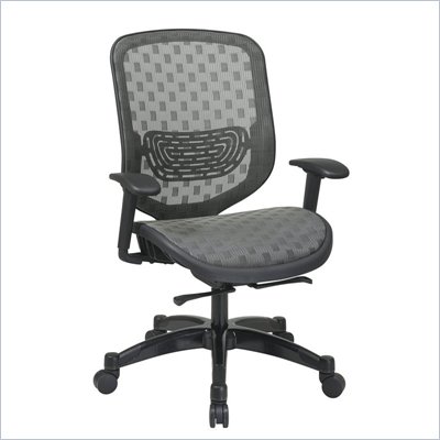 Office Star 829 Charcoal DuraGrid Back w/ Custom Fabric Seat Chair