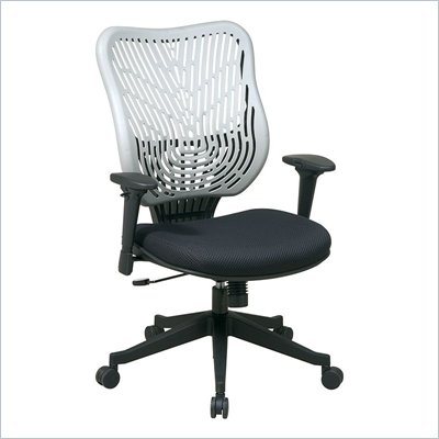 Office Star SPACE Collection: EPICC SpaceFlex Back Chair and Memory Foam Seat in Fog Grey