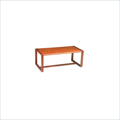 Office Star Oak Finish Rectangular Coffee Table
