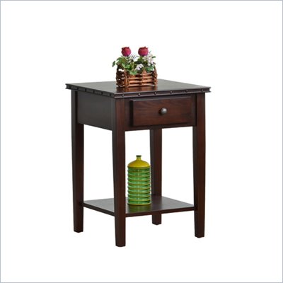 Office Star Tucson Accent Table in Dark Espresso