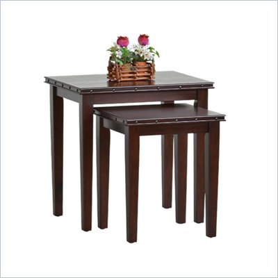 Office Star Tucson 2-Piece Nesting Table in Dark Espresso