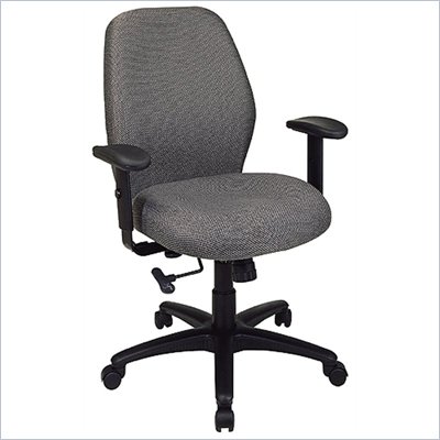 Office Star Work Smart 2-to-1 Synchro Tilt Managers Chair with Adjustable Padded Arms