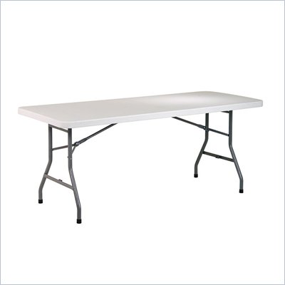 Office Star 6' Resin Rectangular Multi Purpose Table with Split Trestle Legs