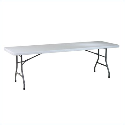 Office Star 8' Resin Rectangular Multi Purpose Table with Split Trestle Legs