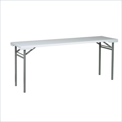 Office Star Resin Rectangular Training Multi Purpose Table with Traditional 4 Post Legs
