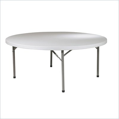 Office Star 71 in. Round Resin Multi Purpose Table