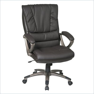 Office Star Executive High Back Espresso Eco Leather Chair