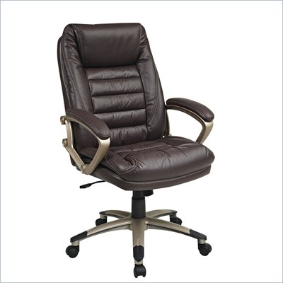 Office Star Wine Eco Leather Chair with Locking Tilt Control