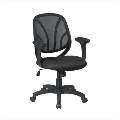 Office Star Screen Back Mesh Seat Managers Chair with Padded Arms