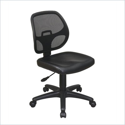 Office Star Mesh Screen Back Task Chair with Vinyl Seat