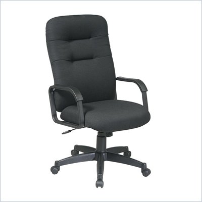 Office Star Executive High Back Managers Chair with Black Fabric