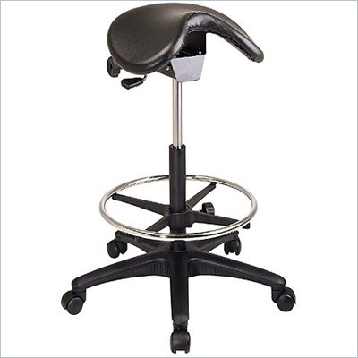 Office Star Adjustable Backless Saddle Stool