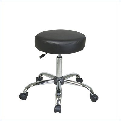 Office Star Pneumatic Drafting Chair Backless Stool with Vinyl Seat