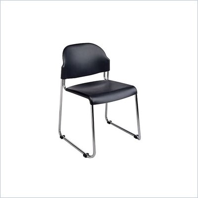 Office Star Plastic Stack Chair with Chrome Frame (2 Pack)
