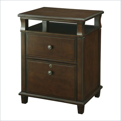 Office Star Yesler Wood Filing Cabinet in Cider Finish