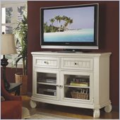 Riverside Furniture Cape May TV Stand in Seaspray White