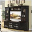 Riverside Furniture Delcastle 48 Inch TV Wall Entertainment System in Aged Black and Antique Irish Pine