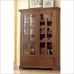 Riverside Furniture Crossings Double Bay Barrister Bookcase in Fawn Cherry