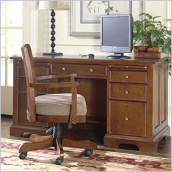 Riverside Furniture American Crossings Flat Top Desk in Fawn Cherry