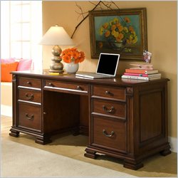 Riverside Furniture Serenato Computer Credenza in Camella Cherry