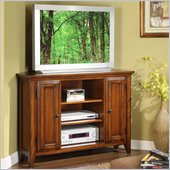 Riverside Furniture Hilborne 44 Inch Corner TV Stand in Burnished Cherry