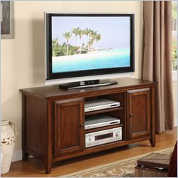 Riverside Furniture Hilborne 52 Inch TV Stand in Burnished Cherry