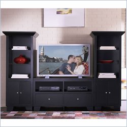 Riverside Furniture Lifestyles 48 TV Stand and Pier in Equinox Black