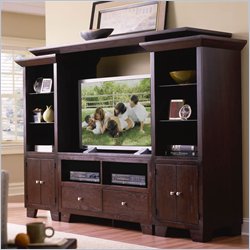 Riverside Furniture Lifestyles 48 Inch TV Stand Entertainment Wall System in Espresso