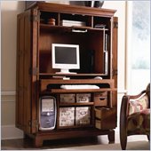 Riverside Furniture American Crossings Computer Armoire in Fawn Cherry