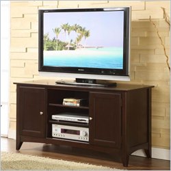 Riverside Furniture Metro II 52 Inch TV Stand in Ebony Brown