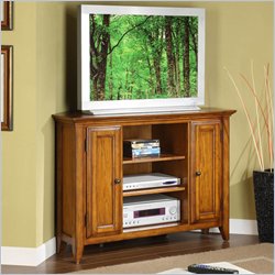 Riverside Furniture Oak Ridge 44 Inch Corner TV Stand in Warm Oak