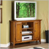 Riverside Furniture Oak Ridge 44 Inch Corner TV Stand in Warm Oak
