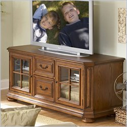 Riverside Furniture Seville Square 65 Inch TV Stand in Warm Oak