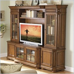 Riverside Furniture Seville Square Warm Oak 48 Inch TV Stand Entertainment Wall System