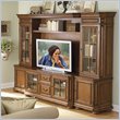 Riverside Furniture Seville Square Warm Oak 63 Inch TV Stand Entertainment Wall System