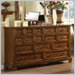 Riverside Furniture Delcastle Double Dresser in Antique Irish Pine