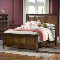 Riverside Furniture Middleton Panel Bed in Distressed Spiced Cherry Finish-Queen