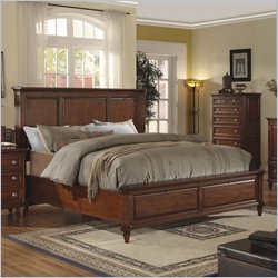 Riverside Furniture Middleton Panel Platform Storage Bed in Distressed Spiced Cherry Finish
