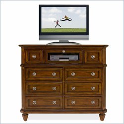 Riverside Furniture Middleton Entertainment Chest in Spiced Cherry