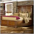 Riverside Furniture Seville Square Platform Storage Bed in Distressed Warm Oak Finish