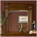 Riverside Furniture Seville Square Landscape Mirror in Distressed Warm Oak