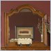 Riverside Furniture Seville Square Curved Top Mirror in Distressed Warm Oak