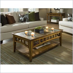 Riverside Andorra Rectangular Coffee Table in Burnished Oak
