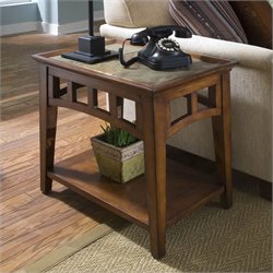 Riverside Andorra Side Table in Eden Burnished Cherry