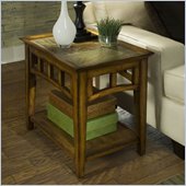 Riverside Andorra Side Table in Burnished Oak