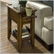 ADD TO YOUR SET: Riverside Andorra Chairside Table in Burnished Oak