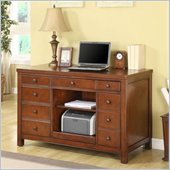 Riverside Furniture Avenue Computer Credenza in Dark Cherry Finish 